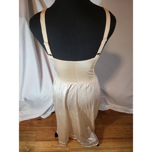 Vintage OLGA Full Slip underwire Bra 34DD  vintage style 34319 Beige Nude Lace L - Picture 6 of 8